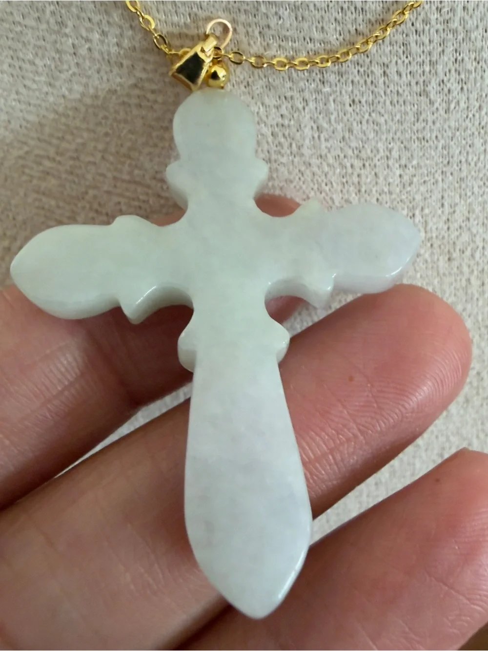 Certified Grade A Burma Jade Cross Pendant